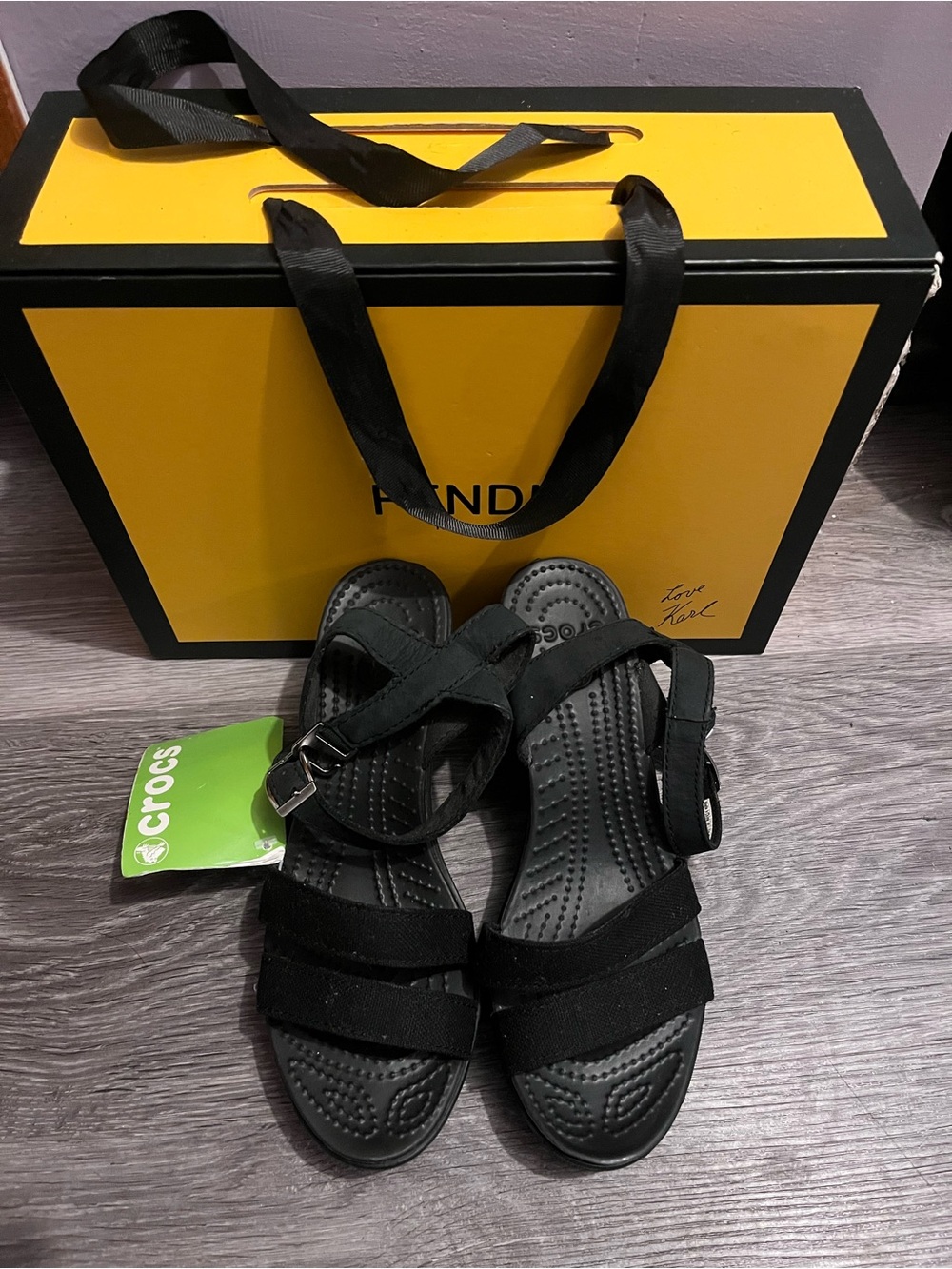 Vintage CROCS Strappy Canvas Sandals